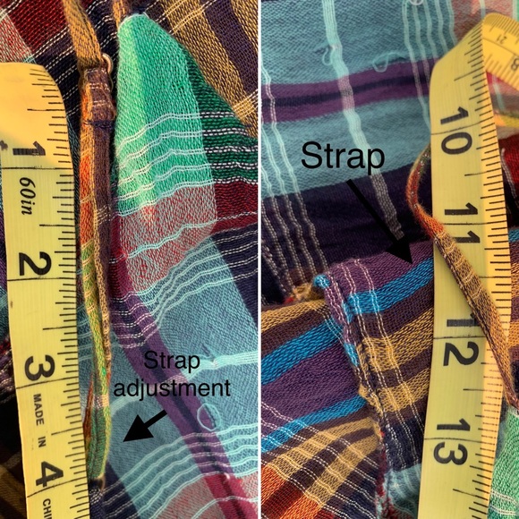 NWT Polo Ralph Lauren rainbow plaid boho tank top - Picture 13 of 15